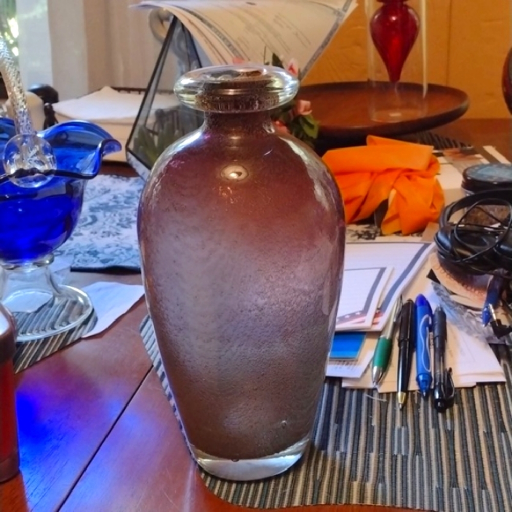 Bubble Glass Purple Vase
